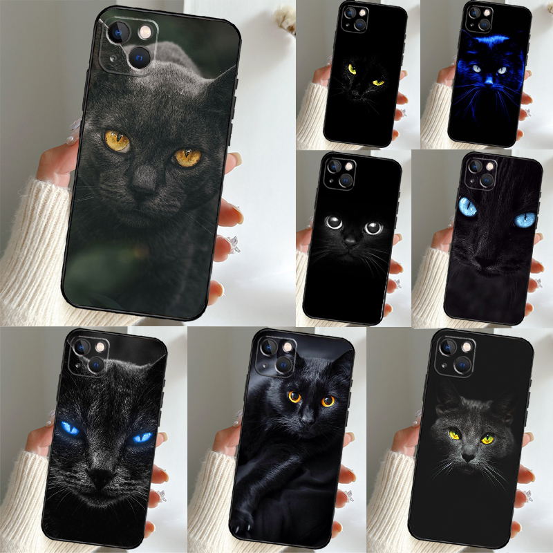 Realme C67 - เคสลายตาแมวดำจ้องมอง สำหรับ Realme C63 C75 C71