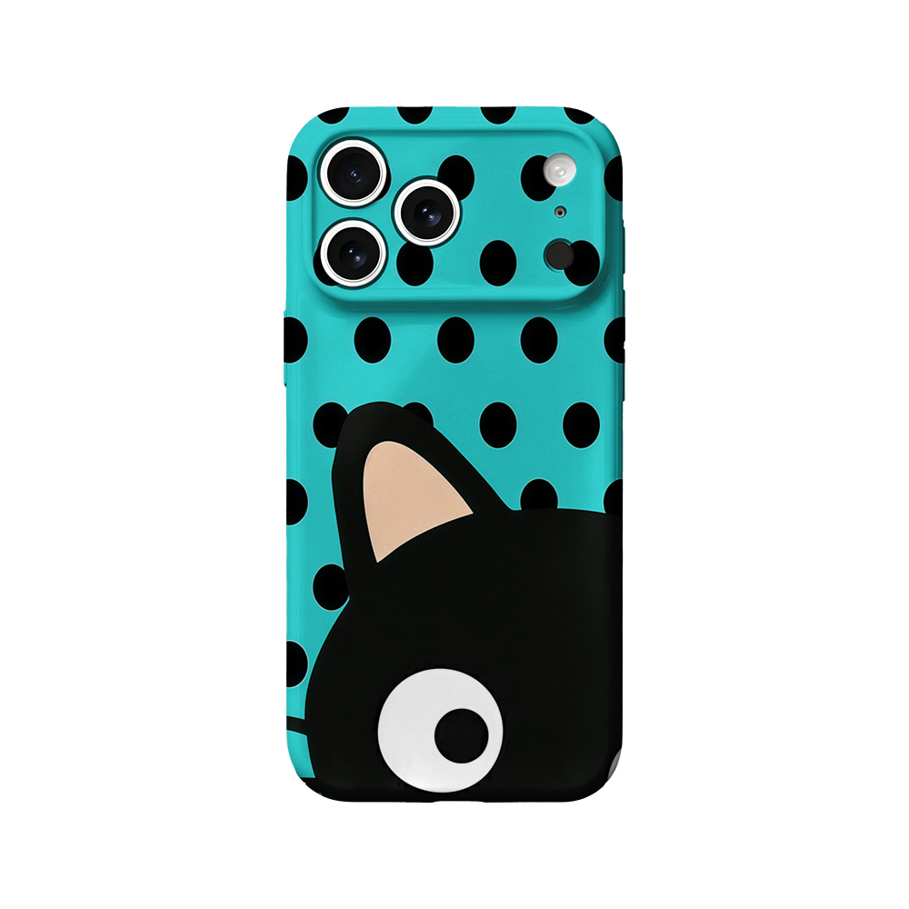 Apple Iphone 15 Pro Max - เคสโทรศัพท์ลายจุดสีเขียวเทอร์ควอยซ์สำหรับ iPhone 17 16 15 14