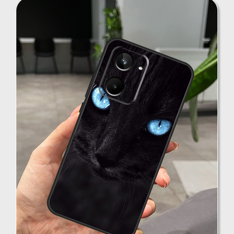 เคสลายตาแมวดำจ้องมอง สำหรับ Re - Realme C67 บทวิจารณ์และราคา