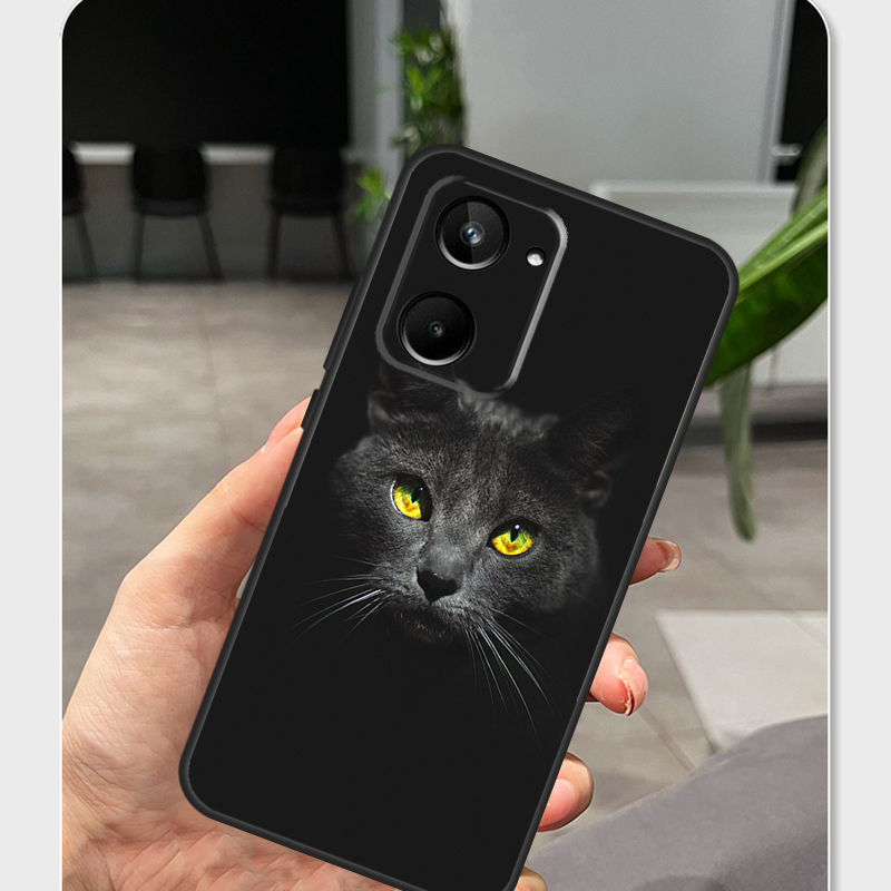 เคสลายตาแมวดำจ้องมอง สำหรับ Re - Realme C67 บทวิจารณ์และราคา