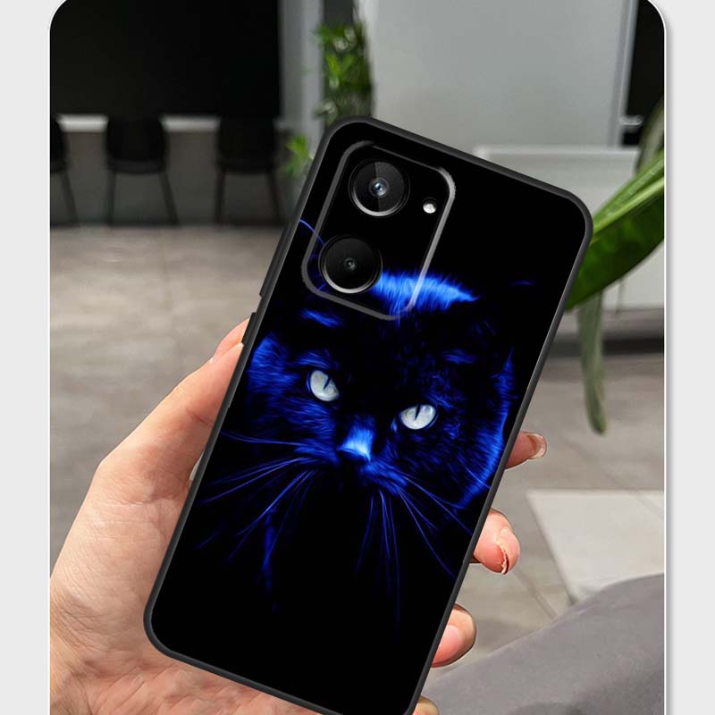 เคสลายตาแมวดำจ้องมอง สำหรับ Re - Realme C67 บทวิจารณ์และราคา